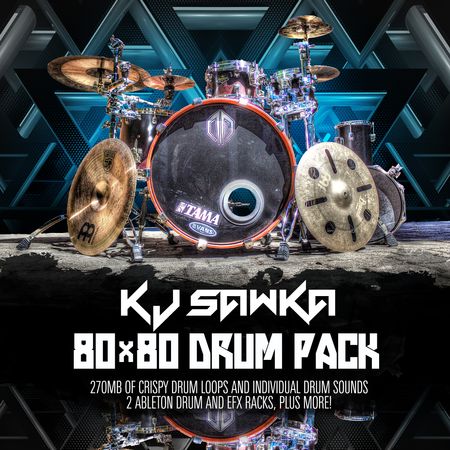 KJ Sawka 80x80 Drum Rack. Drum Loops. Drum Sounds and Ableton Drum Racks.
